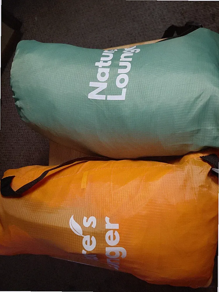 2 Natures Lounger Inflatable Sofa Chairs With Storage Bags