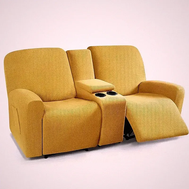 8pcs/set Recliner Sofa Covers All-inclusive Couch Slipcovers with Cup Holder
