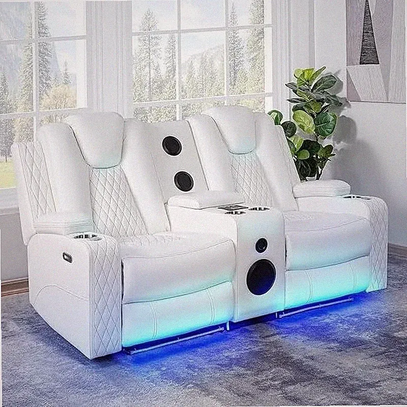 Chic White Upholstered Loveseat in Air Leather - Perfect for Any Space