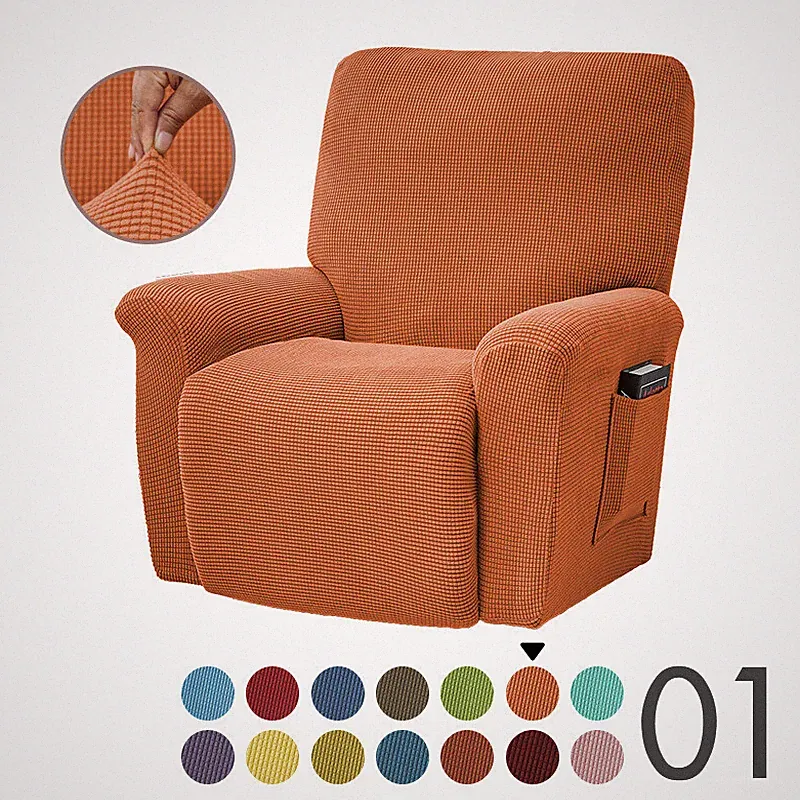 Elastic Recliner Chair Covers Stretch Couch Cover Sofa Slipcover w/Side Pocket