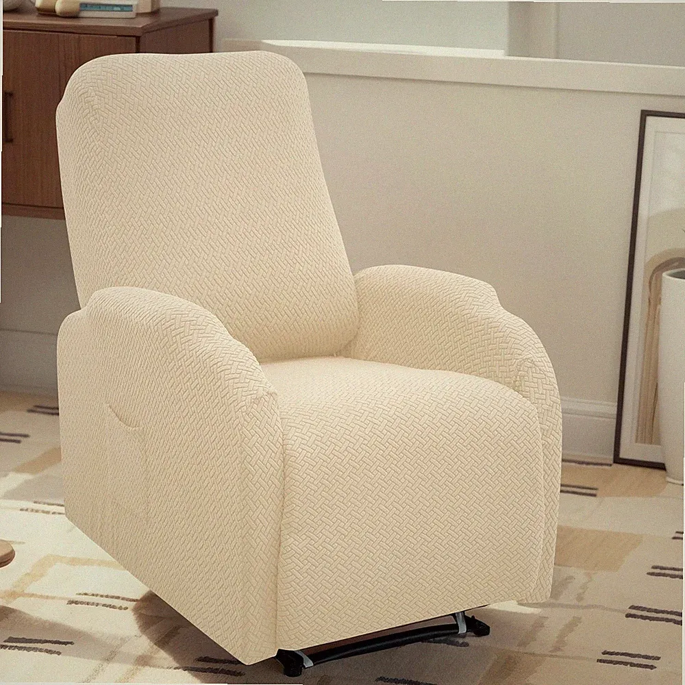 LiveGo Recliner Chair Cover 4 Piece Recliner Sofa Slipcover Small Recliner Co...