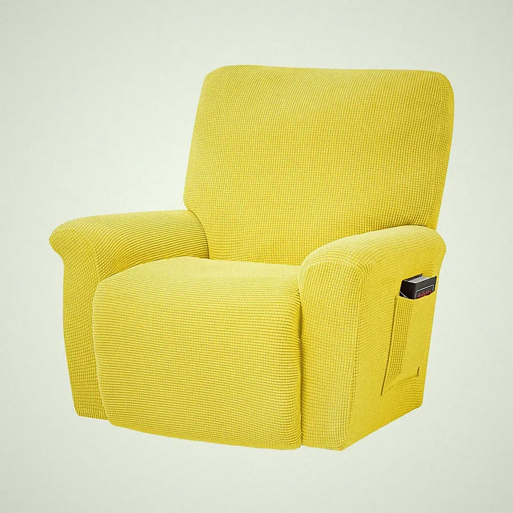 Stretch Recliner Chair Covers, 4-Piece Soft Sofa Cover Thick Single Seat Couc...