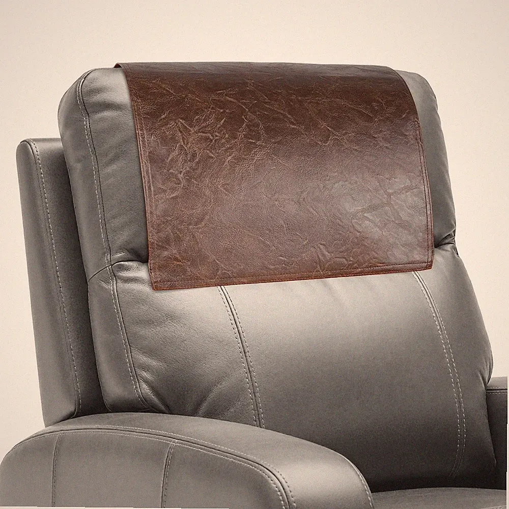 Xmntdo Recliner Headrest Protector,Non Slip Waterproof Headrest Cover,Leather...